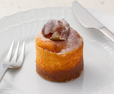 栗のロックチーズケーキ