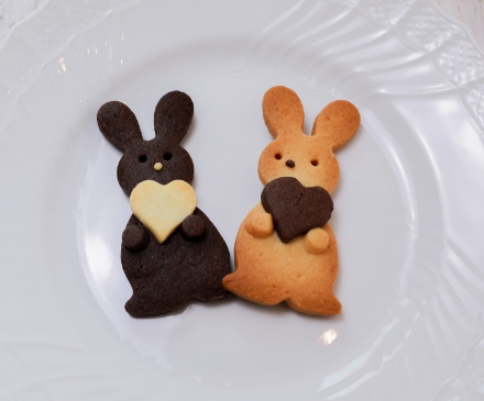 ハートうさぎクッキー